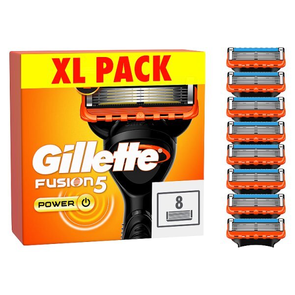 Gillette Fusion5 Power Razor Blade Refills, 8 Count