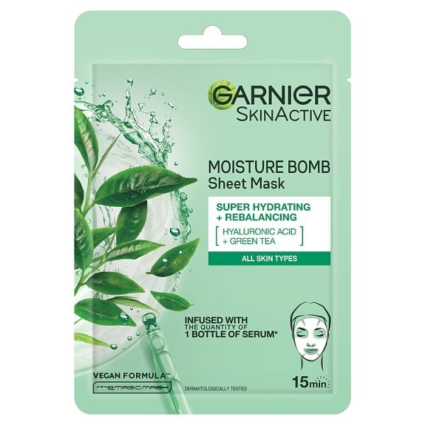 Garnier Moisture Bomb Green Tea & Hyaluronic Acid Rebalancing Mask
