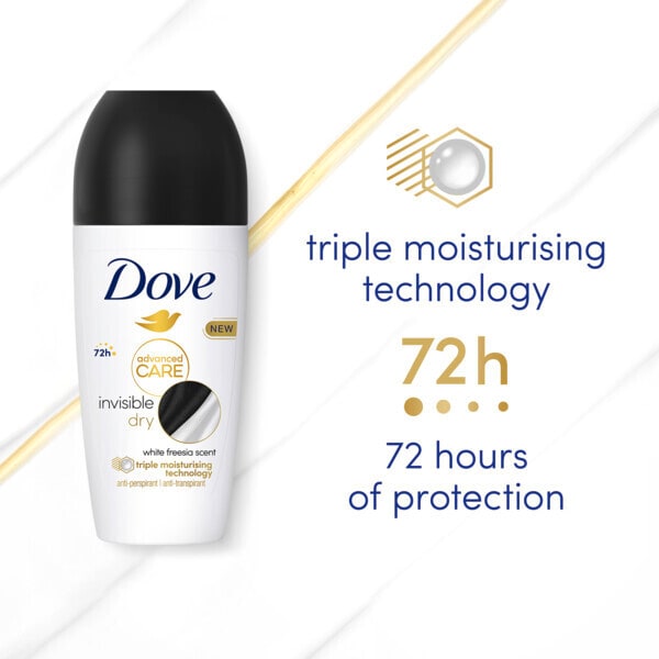 Dove Adv Antiperspirant Deodorant Roll on Invisible 50ml