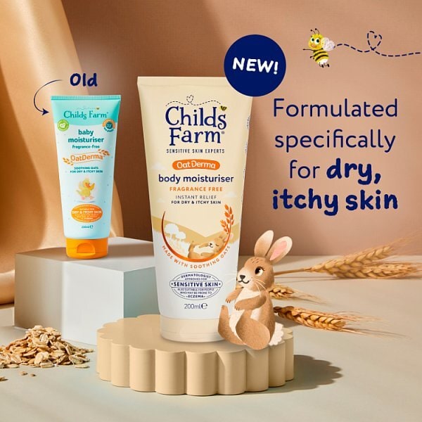 Childs Farm Oatderma Body Moisturiser Fragrance-Free 200Ml