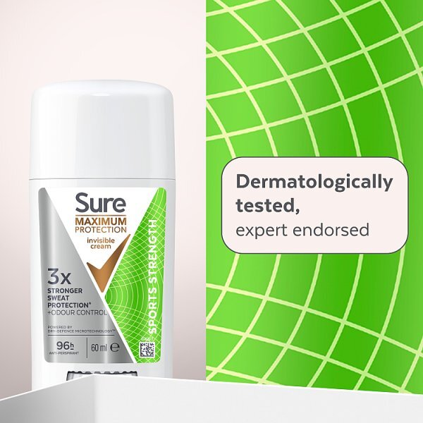 Sure for Women Maximum Protection Deodorant Cream Stick Sport Strength Anti-perspirant 60ml