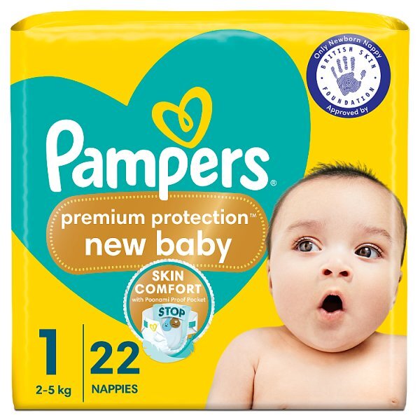 Pampers New Baby Size 1 Nappies Carry Pack x22