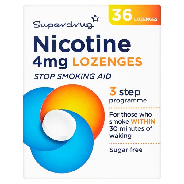 Superdrug 4mg Nicotine Lozenges X 36