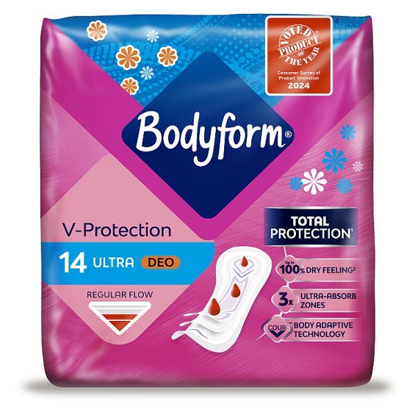 DNR Bodyform Ultra Normal Scented Sanitary Towels 14 pack