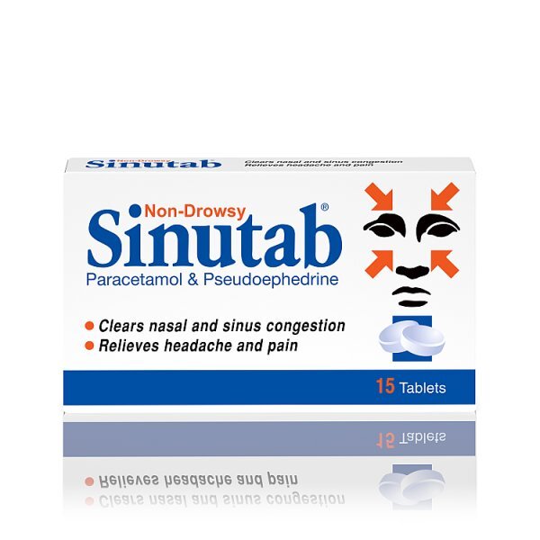 Sinutab Non-Drowsy Cold & Flu Tablets 15s