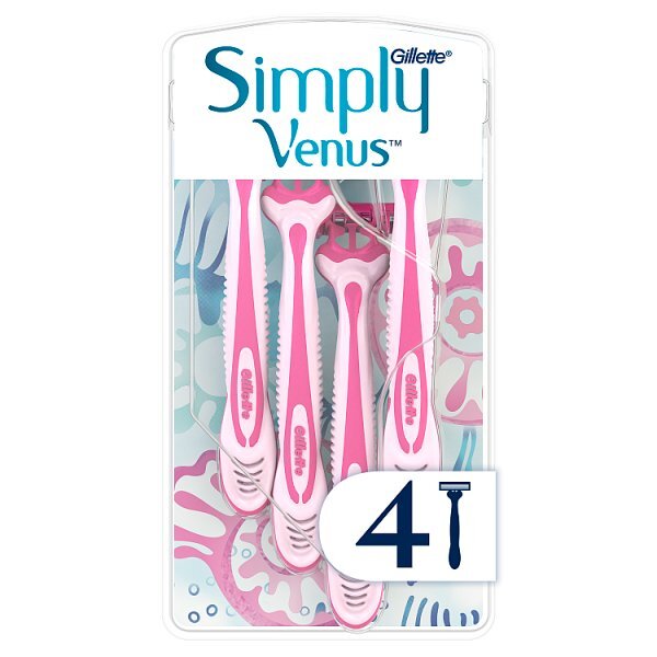 Gillette Simply Venus 3 Blade Disposable Razor x4