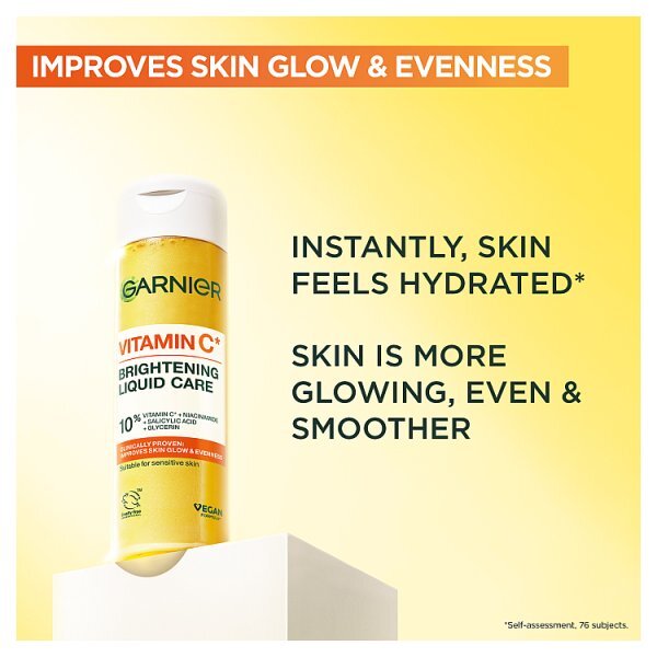 Garnier Vitamin C Brightening Liquid Care Toner 10% Glycerin Niacinamide Vitamin C & Salicylic