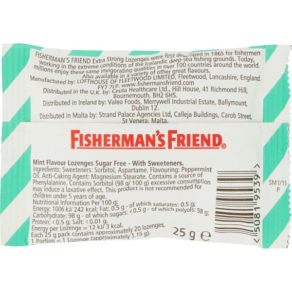 Fishernman's friend Mint Sugar free 25g