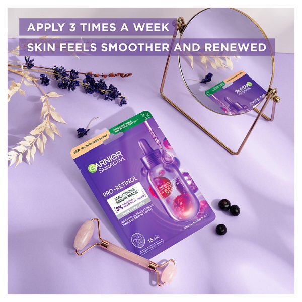 Garnier Pro Retinol Smoothing Serum Sheet Mask for Renewed Skin
