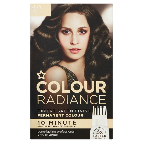 Superdrug Colour Radiance Permanent Hair Dye Dark Brown 4.1