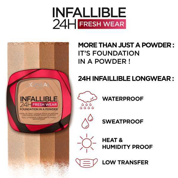 L'Oreal Paris Infallible 24H FreshWear Foundation Powder 220