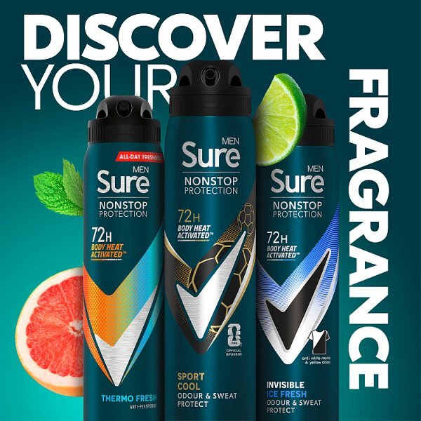 Sure Men Nonstop Protection Sport Cool Anti-Perspirant Aerosol 250 ml