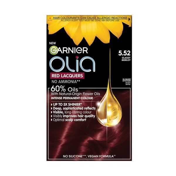 Olia Red Lacquers 5.52 Glassy Merlot Permanent Hair Dye