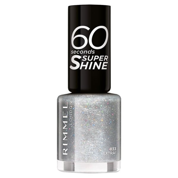 Rimmel 60 Seconds Glitter Nail Polish Silver