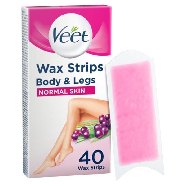 Veet Easy Grip Ready to Use Body & Leg Cold Wax Strips x40
