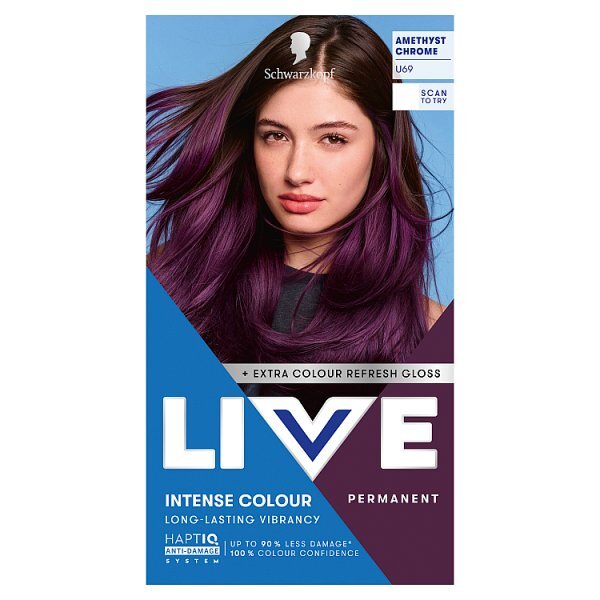 Schwarzkopf LIVE U69 Amethyst Chrome Permanent Hair Dye