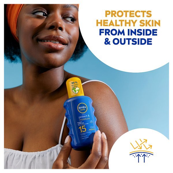 NIVEA SUN Suncream Spray Protect & Moisture SPF15 200ml