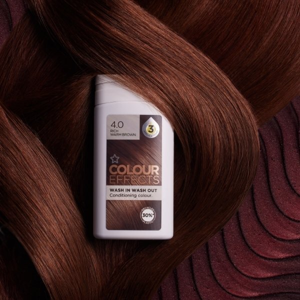 Superdrug Colour Effects Wash In Wash Out Warm Brown 4.0