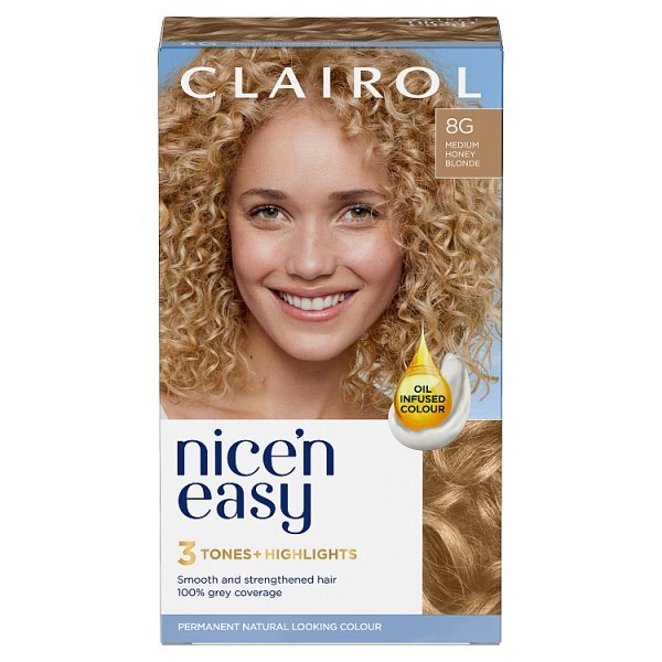 Clairol Nice'n Easy Hair Dye 8G Medium Honey Blonde