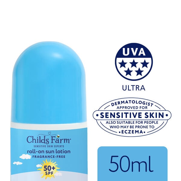 Childs Farm Spf50+ Roll On Fragrance-Free 50Ml