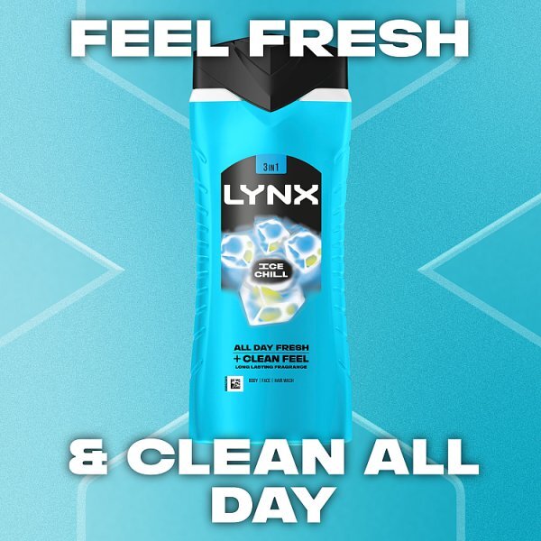 Lynx 3-in-1 Body Wash Shower Gel Ice Chill 500ml