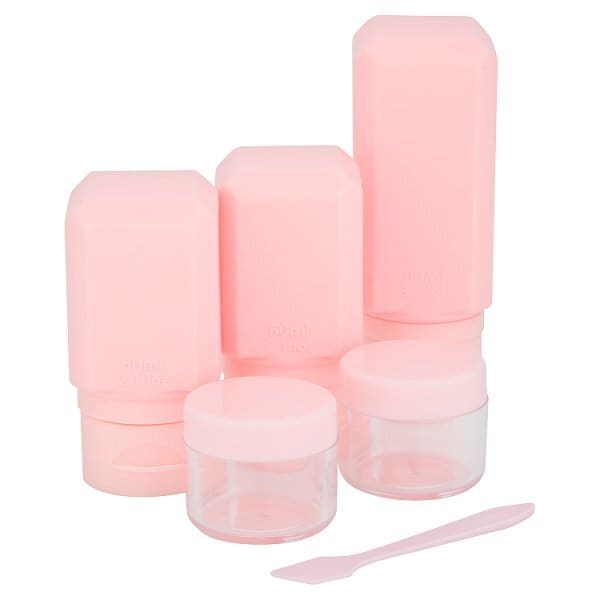 Superdrug Cherry Burgundy Travel Bottle Set