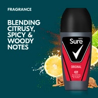 Sure Men Antiperspirant Deodorant Roll On Base Original 50Ml