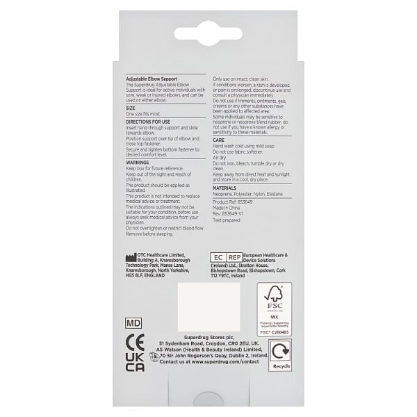 Superdrug Adjustable Elbow Support