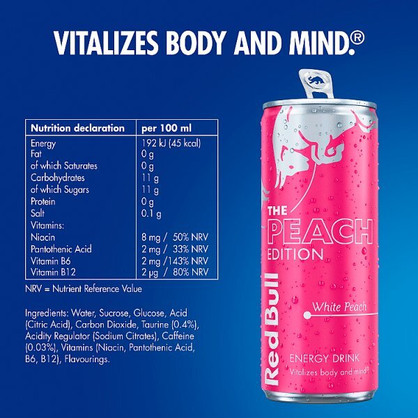 RED BULL WHITE PEACH 250ML