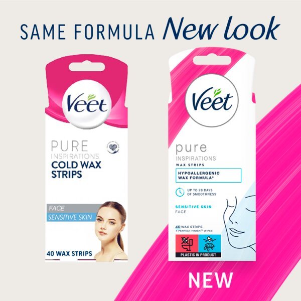 Veet Pure Inspiration Wax Strips Face Sensitive x40