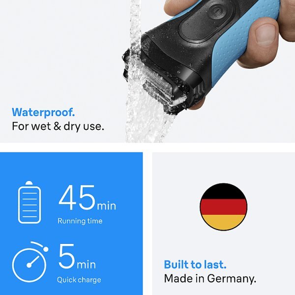 Braun Series 3+ Electric Shaver For Men, 3040S