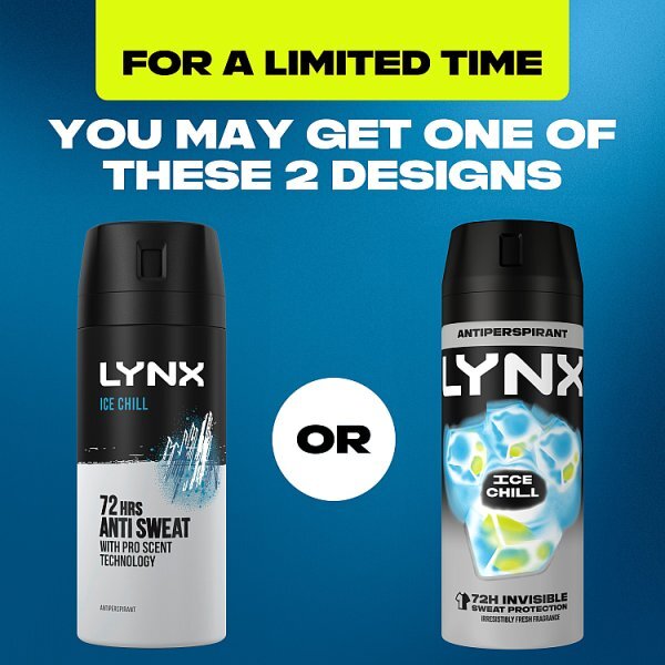 Lynx Anti-Perspirant Deodorant Spray Aerosol Ice Chill 150ml