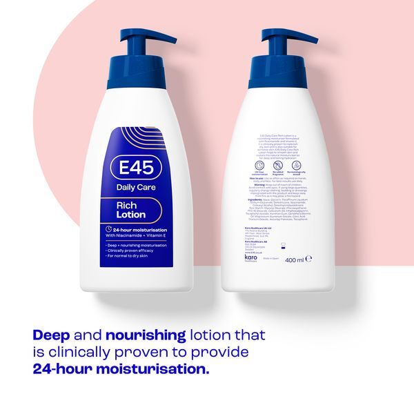 E45 Rich 24hr Lotion Deeply Moisturising with Pump 400ml