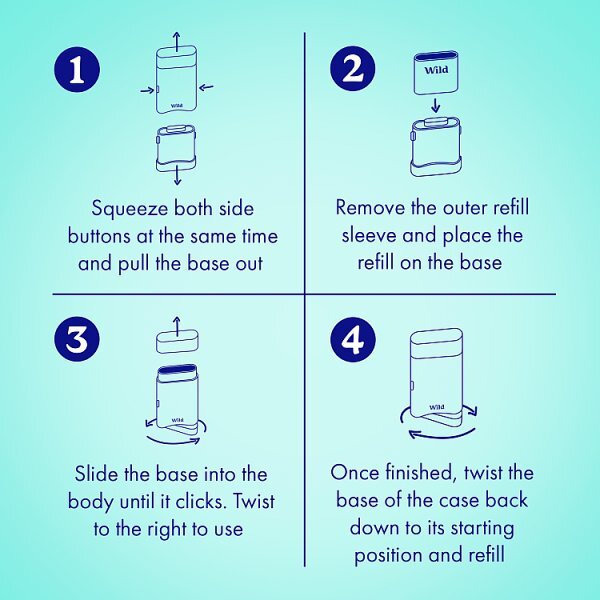 Wild Purple Case & Coconut & Vanilla Deodorant Refill 40g