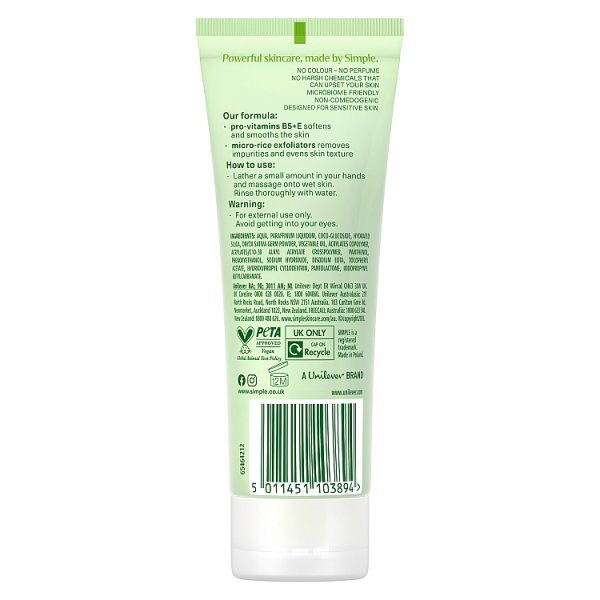 Simple Kind to Skin Smoothing Facial Scrub 75ml
