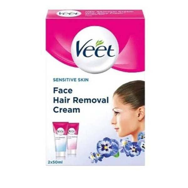 Veet Pure Hair Removal Kit Face Sensitive Skin 2 x 50ml