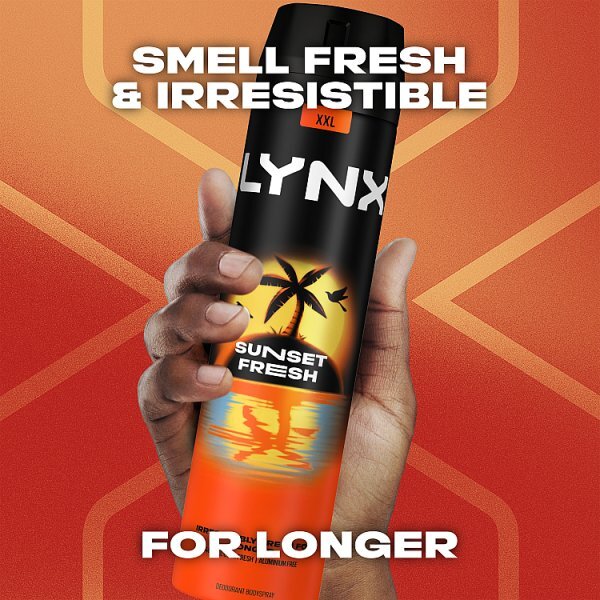 Lynx Deodorant Bodyspray Aerosol Sunset Fresh 250Ml