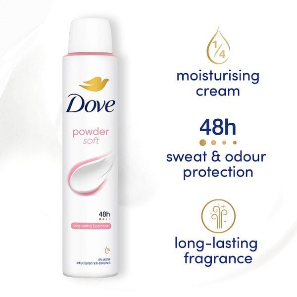 Dove Powder Soft Anti-Perspirant Deodorant Aerosol 200 ml