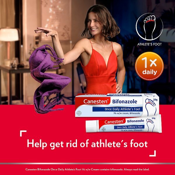 Canesten Bifonazole Once Daily Athletes Foot 1% w/w Cream