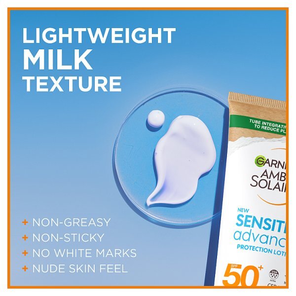 Garnier Ambre Solaire Sensitive Sun Cream SPF50+ 50ml Travel