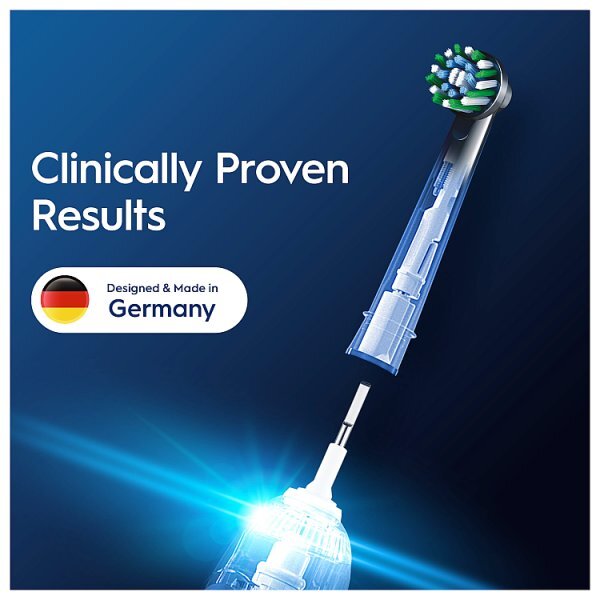 Oral-B Pro Cross Action Black Toothbrush Heads, 4 Counts