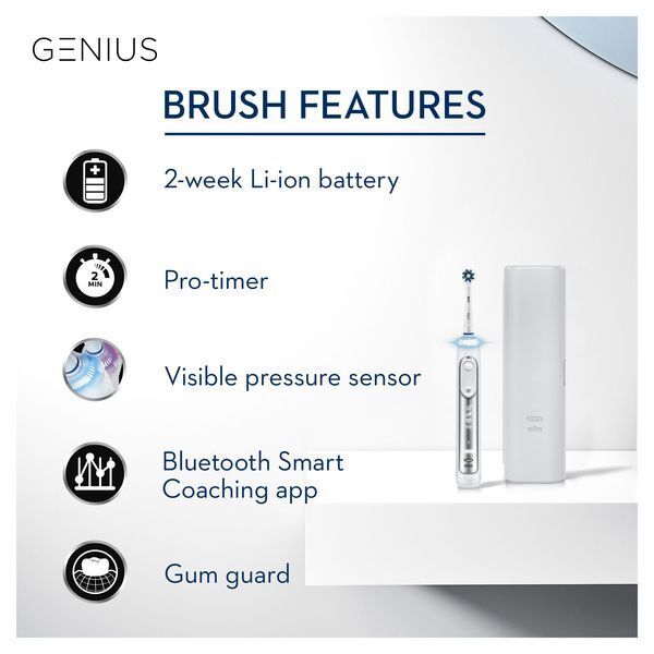 Oral-B Genius 8000 Silver Electric Toothbrush