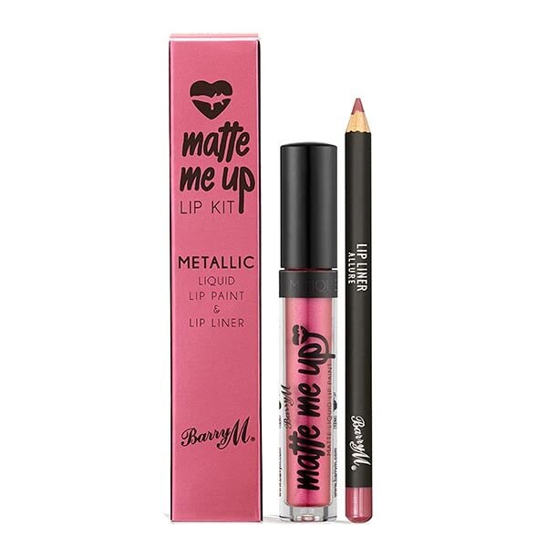 Barry M Matte Me Up Metallic Lip Kit - Allure