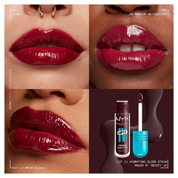 NYX Professional Makeup Lip IV Hydrating Lip Stain Gloss Mauve N Moist
