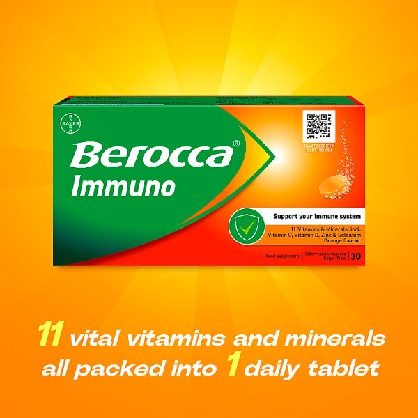 Berocca Immuno Orange Effervescent Tablets 30s