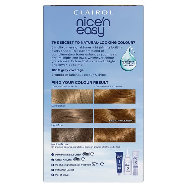 Clairol Nice'n Easy Hair Dye 6.5G Lightest Golden Brown