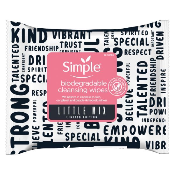 DNRAD Simple x Little Mix Biodegradable Face Wipes 20 PC