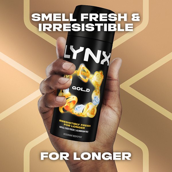 DNR Lynx Deodorant Bodyspray Aerosol Gold 150ml
