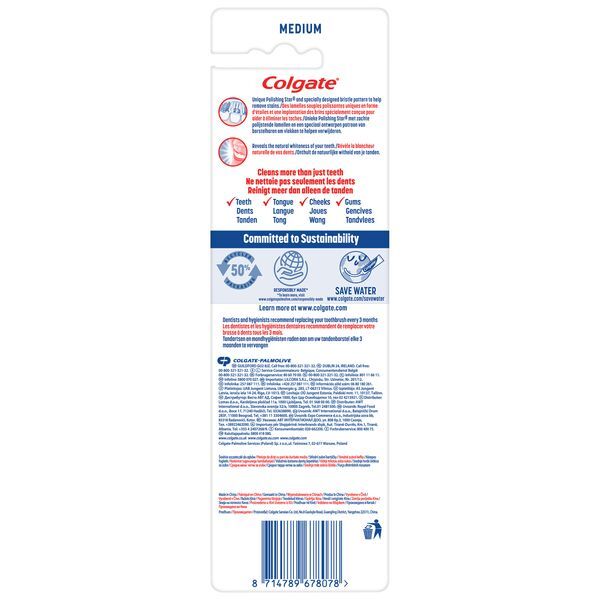 Colgate Max White Medium Toothbrush 3 Pack