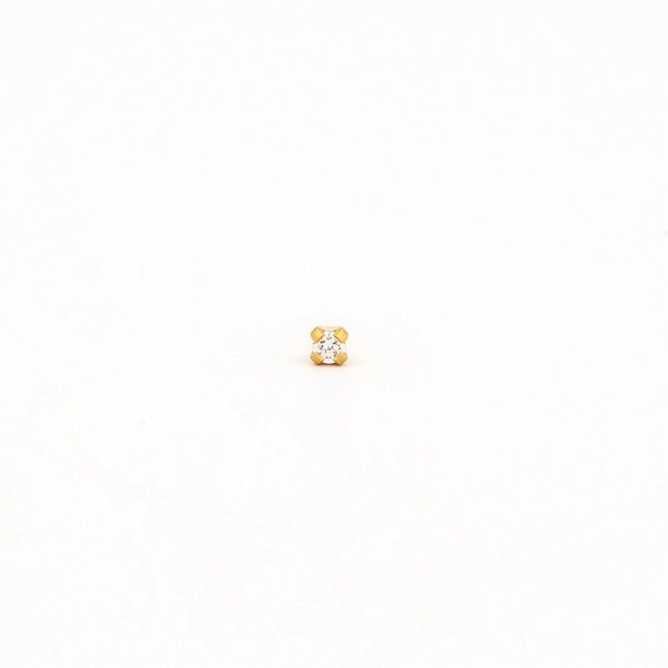 Studex 24ct Gold Plated 2mm CZ Earrings